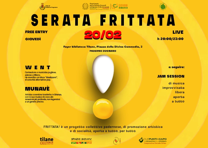 Serata musicale con musica dal vivo, giovedì 20 febbraio alle 20 @ Foyer Tilane.