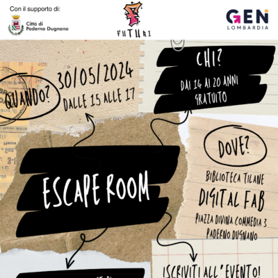 Volete conoscere la nostra Escape Room al Digital Fab? Un’IMPRESA in tempo reale dove vivere un’esperienza unica e divertente da veri  protagonisti.